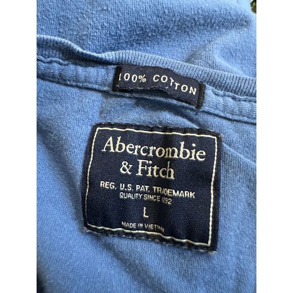 Abercrombie and Fitch Blue Short Sleeve Size Large - Picture 3 of 5